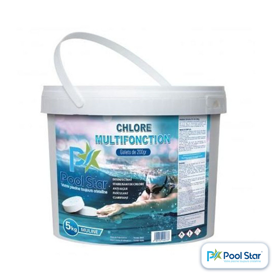 Chlore multifonction galets 200g — Pool Star